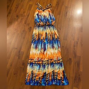 Avenue Maxi Dress - Size 18/20 - Blue, Orange, White